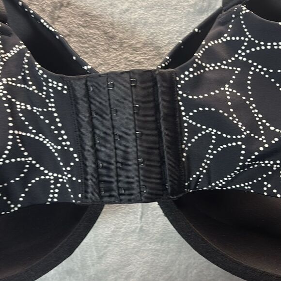 NWT New Ambrielle Everyday Full Coverage White Black Floral Dots Size 44G - Picture 7 of 8